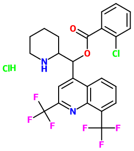 (image for) MC080092 [2,8-Bis(trifluoromethyl)quinolin-4-yl](piperidin-2-yl)methyl 2-chlorobenzoate hydrochloride